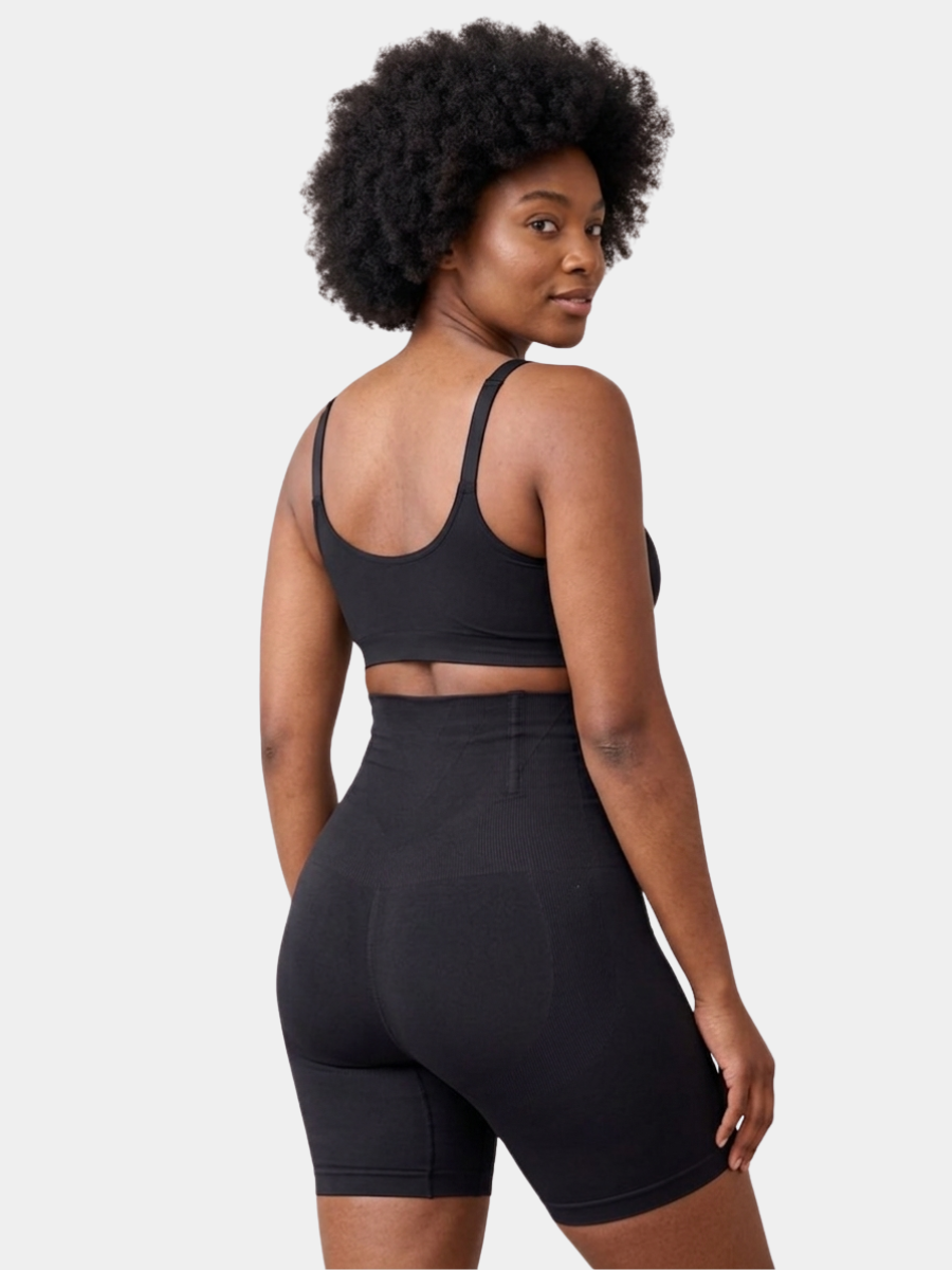 Short Freebala noir vu de dos, maintien du bas du dos